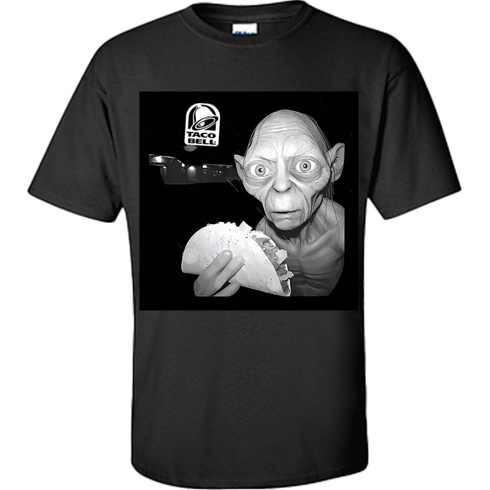 The Lord Of the Ring T Shirt Gollum Taco Bell shirt Funny Graphic Tee S-XXXL